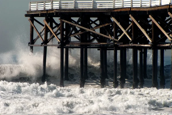 Big Wave Surge Pacific Beach Pier