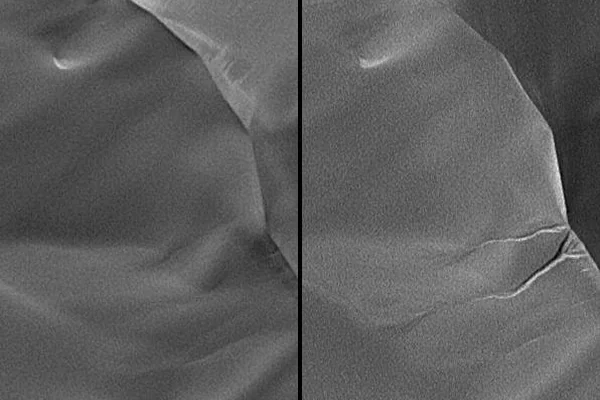 New Gullies on Martian Sand Dune
