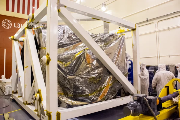 Landsat 9 Spacecraft (Observatory) Lift Off of Remaining Contain