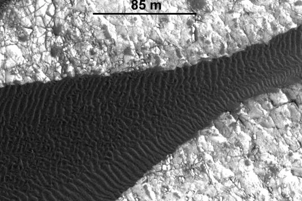 Ripple Movement on Sand Dune in Nili Patera, Mars