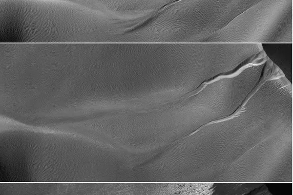 Gully Changes on Martian Sand Dune   