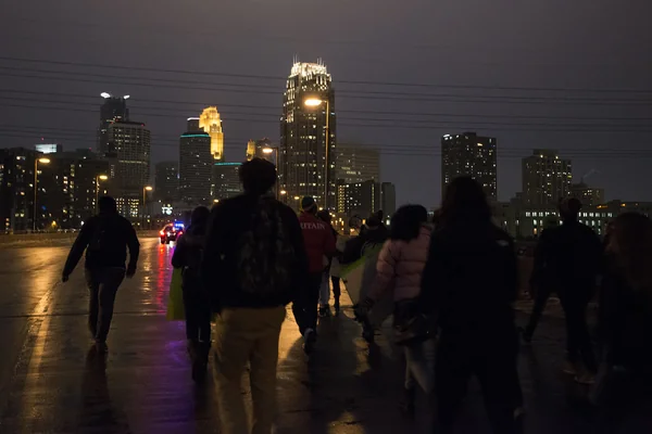 Minneapolis student protest march in response to Ferguson