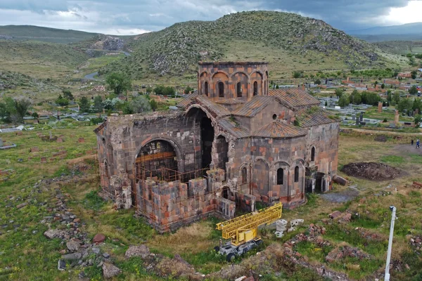 Cathedral of Talin, Armenia drone aerial