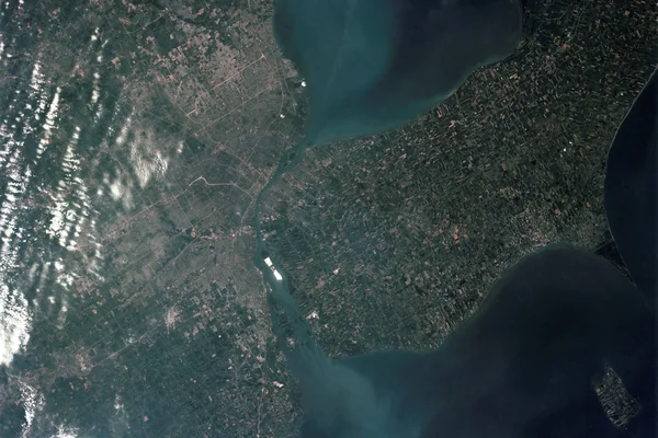 Detroit, Michigan metropolitan area photographed from Skylab
