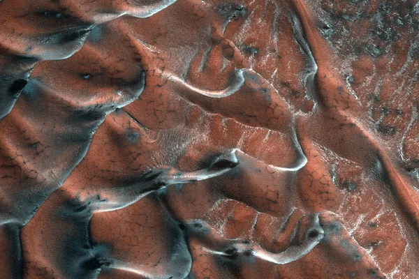 Frosty Sand Dunes of Mars