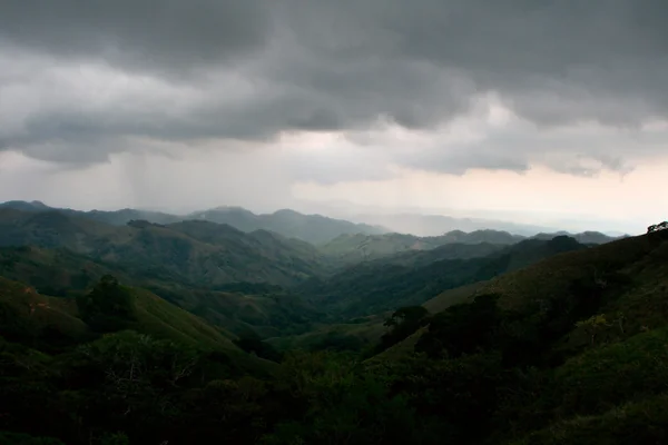 Moody and misty mountain scenery