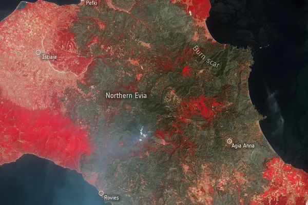 Wildfires ravage Greek island of Evia