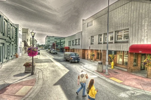 Google Street View - Pan-American Trek - Downtown Fairbanks