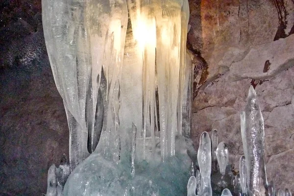 Ice Waterfall - Crystal Ice Cave, Lava Beds National Monument