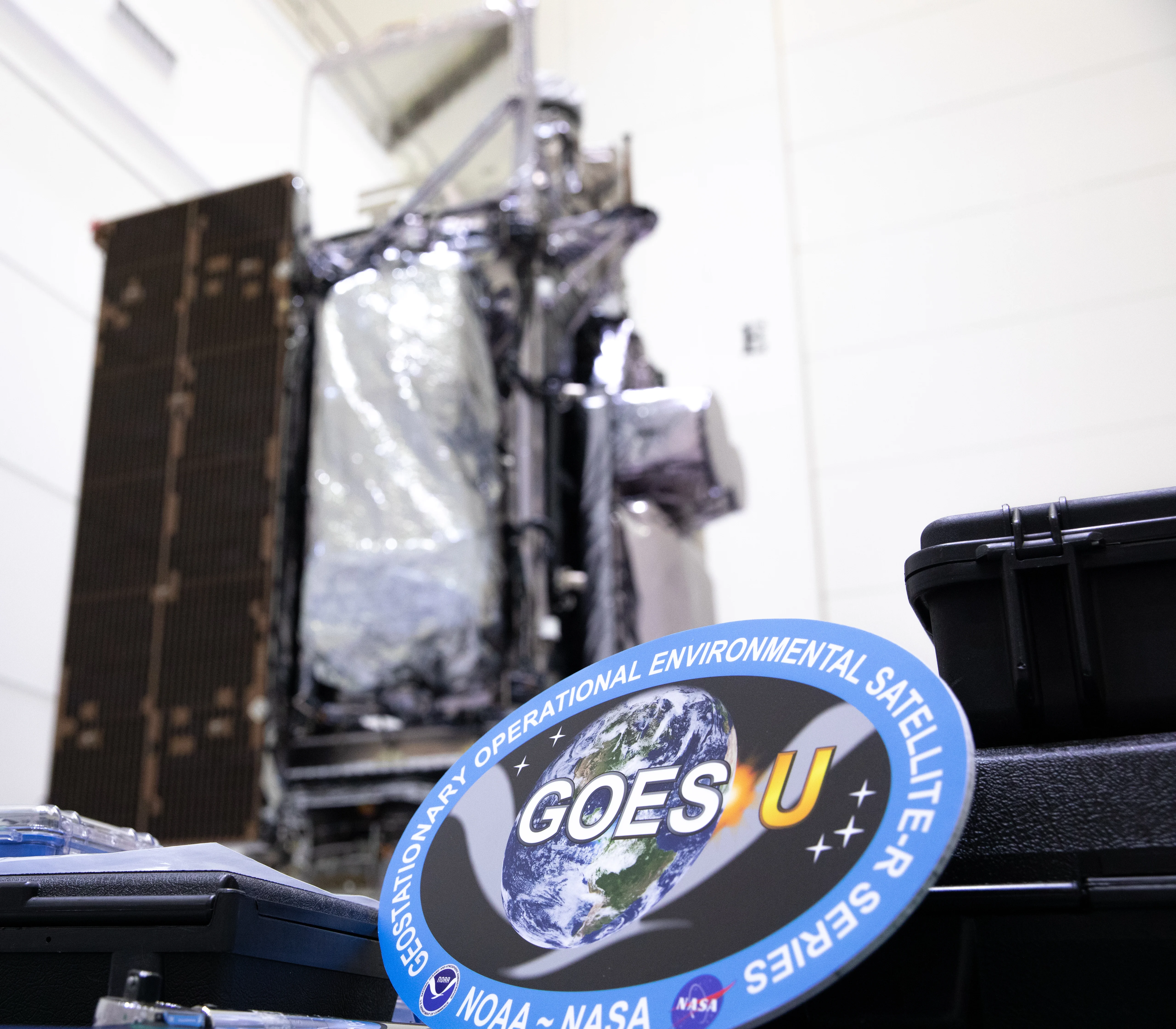 GOES-U Unboxing, Lift to Vertical, Move to Stand