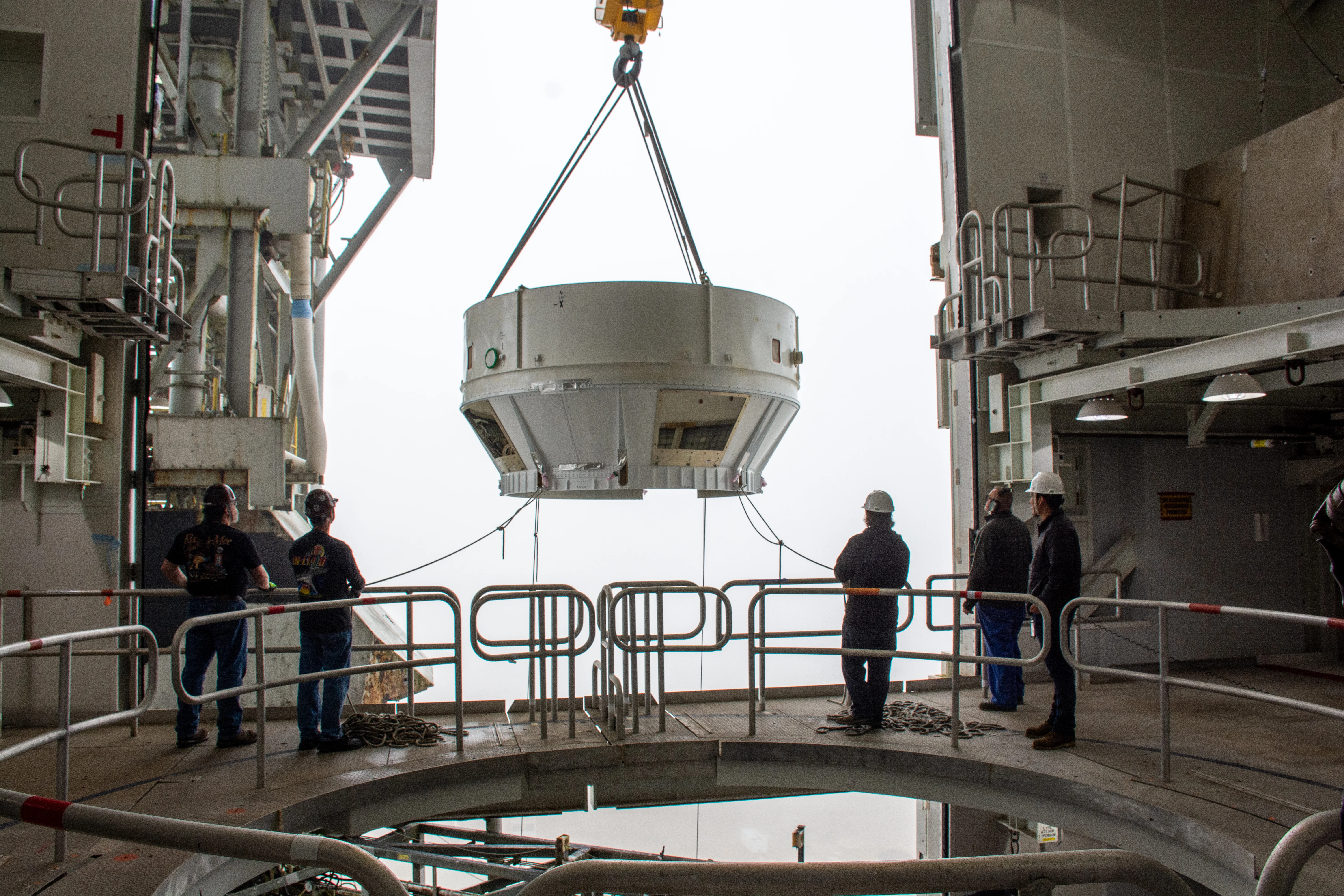 Landsat 9 Atlas V Boat Tail Lift and Mate