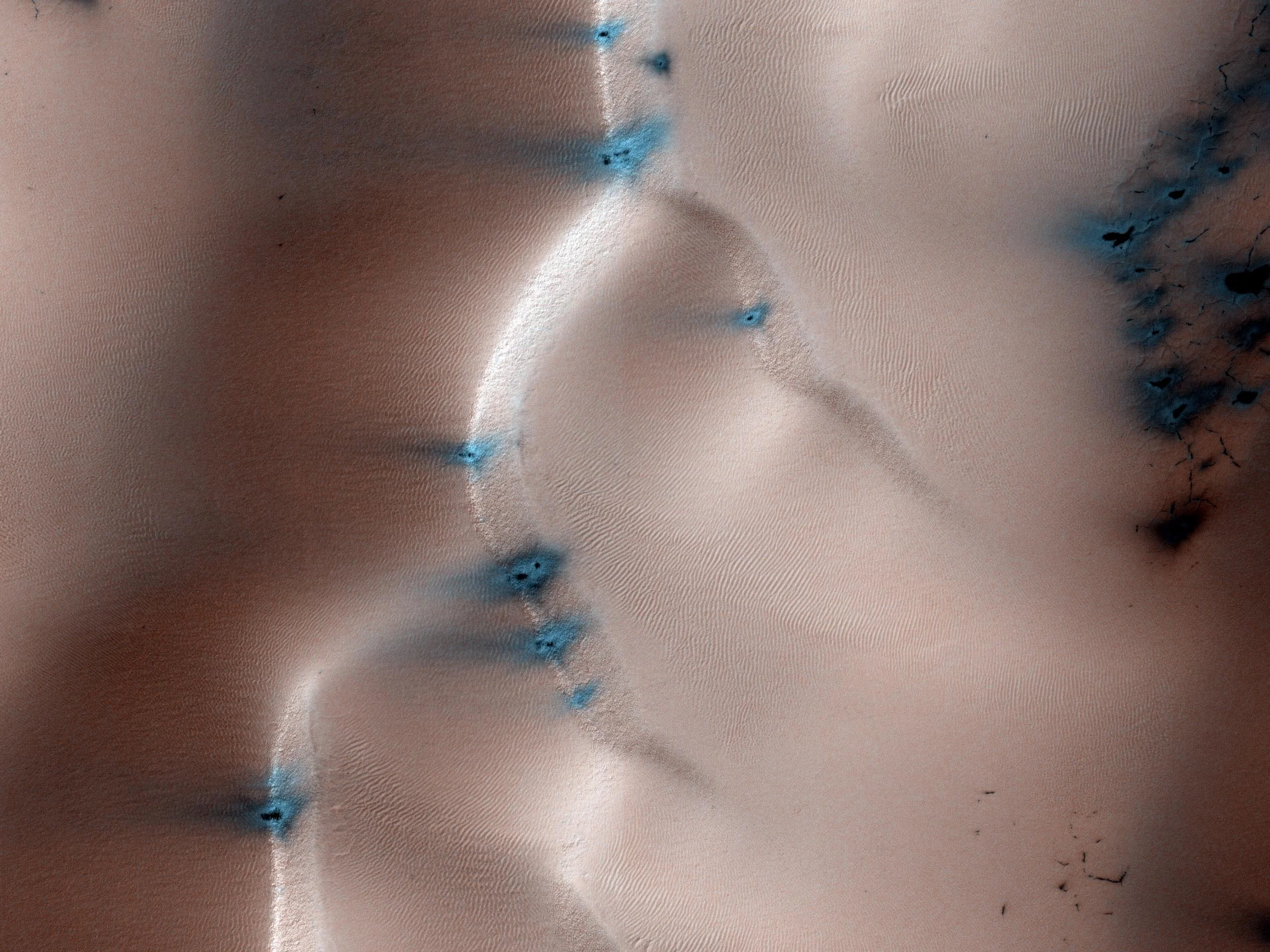 Sand Dune Field in Richardson Crater