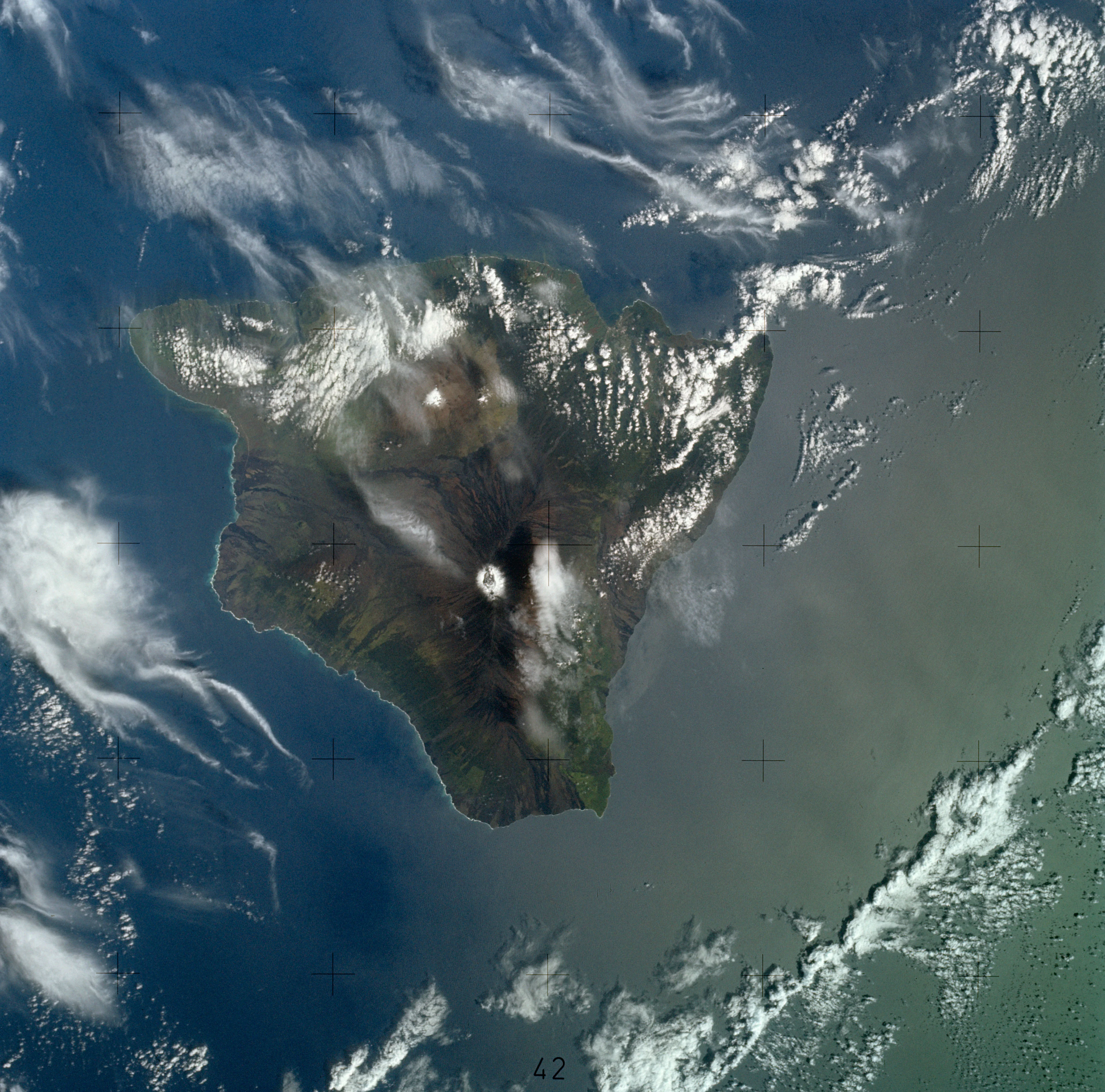 Island of Hawaii, State of Hawaii seen from Skylab