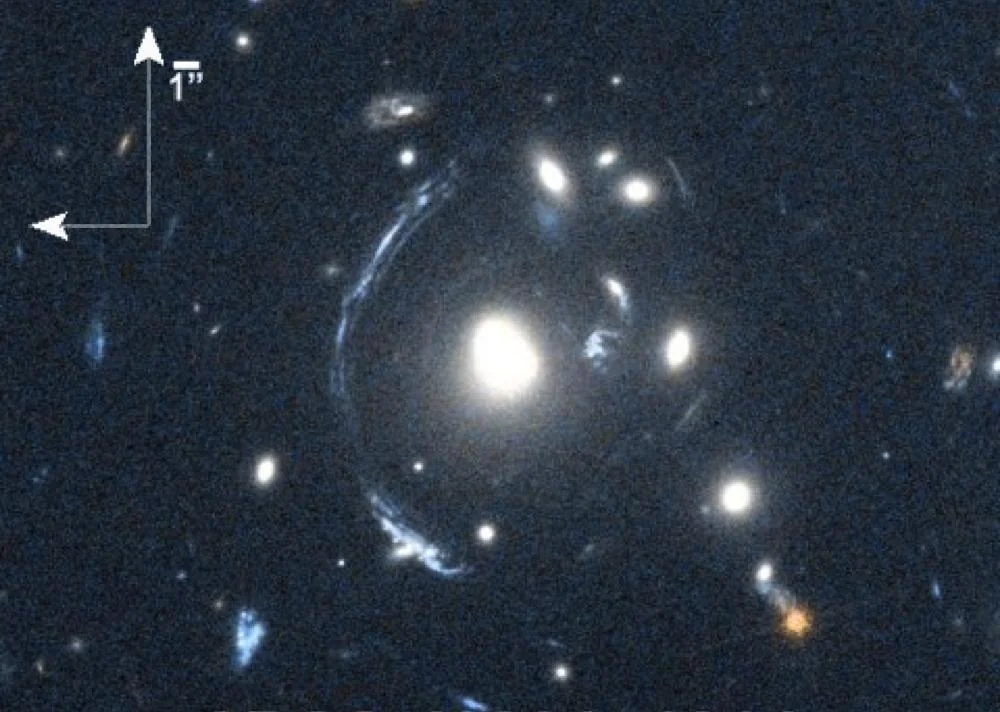 Smeared and Magnified Galaxy