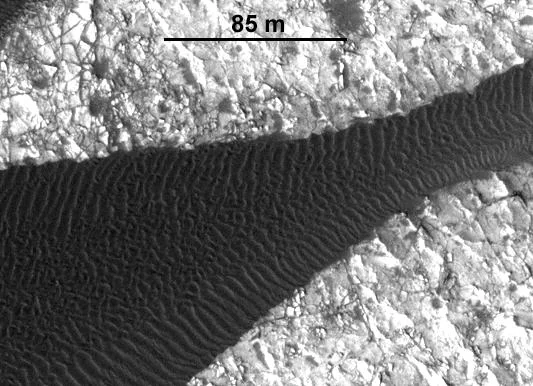 Ripple Movement on Sand Dune in Nili Patera, Mars