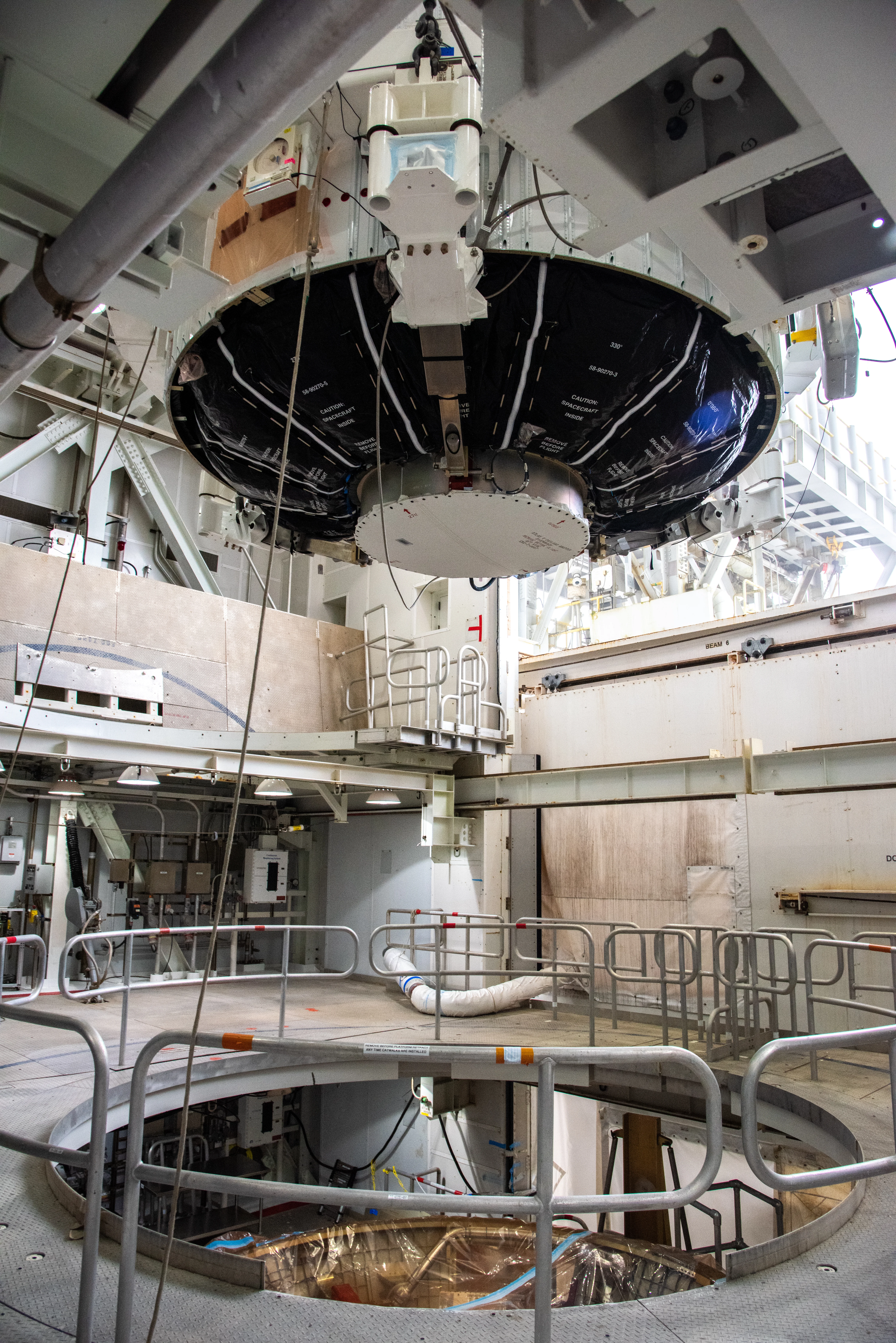 Landsat-9 Spacecraft Lift & Mate