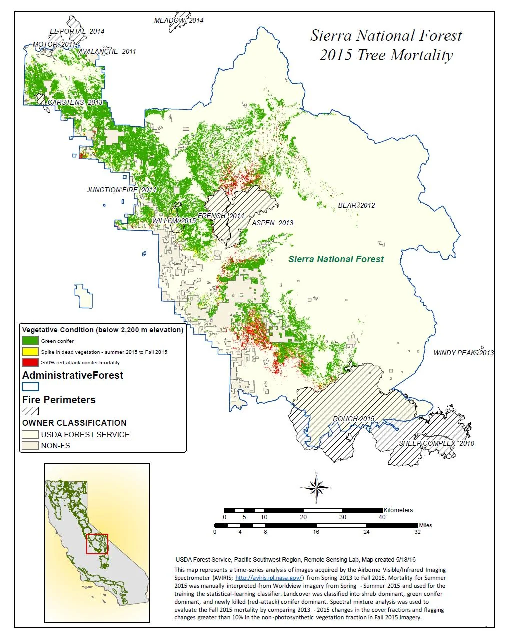 California Drought Effects on Sierra Trees Mapped by NASA