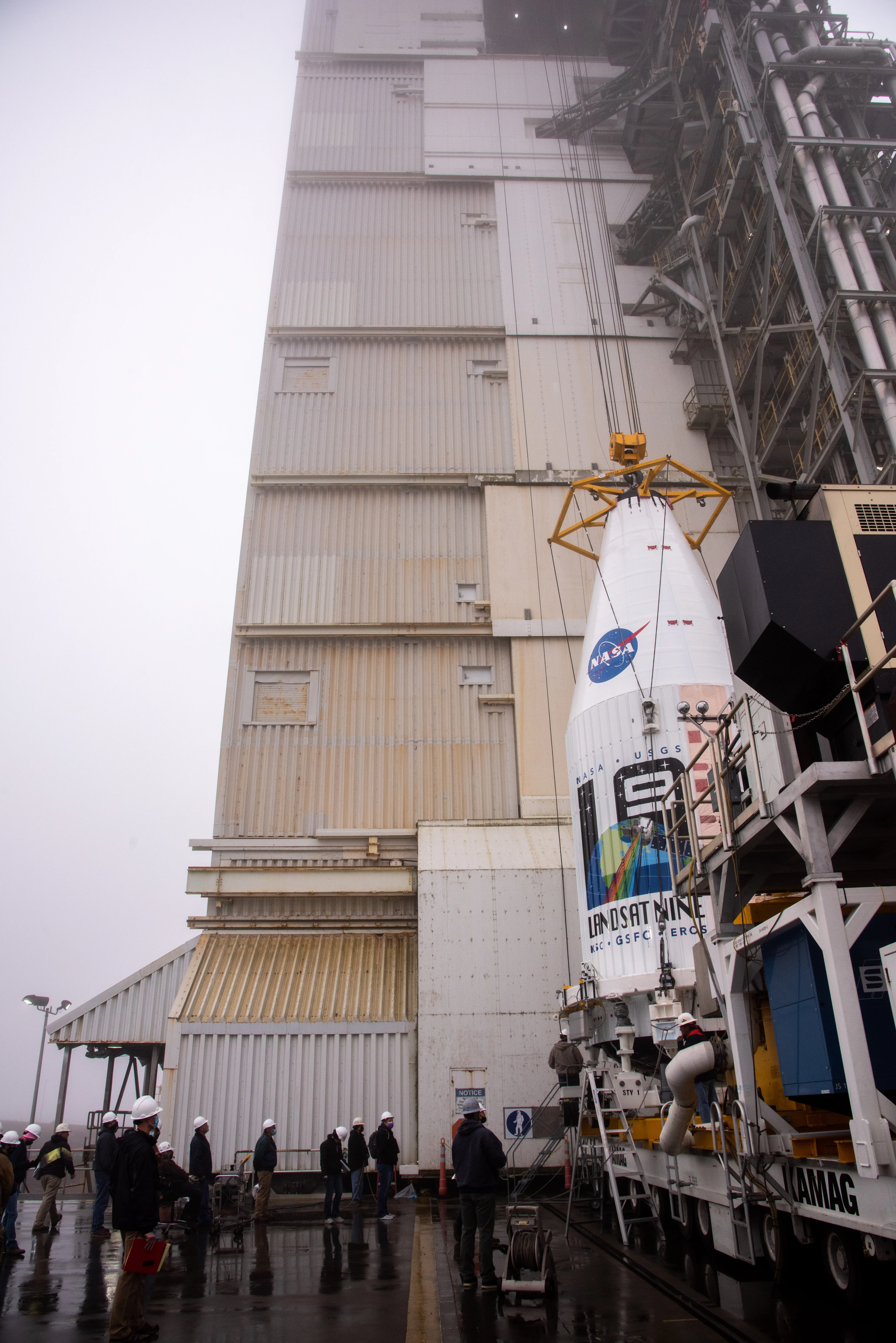 Landsat-9 Spacecraft Lift & Mate