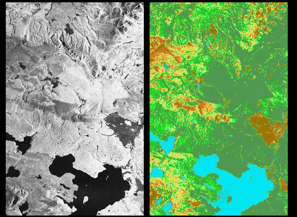 Space Radar Image of Yellowstone Park, Wyoming