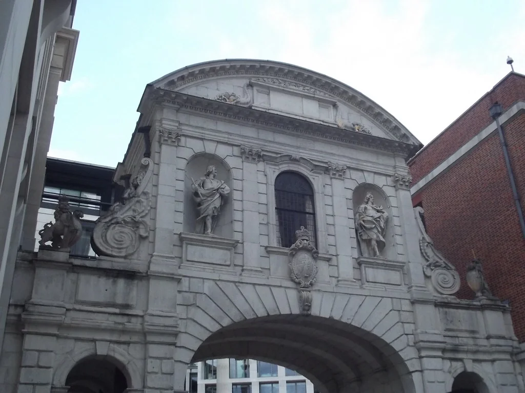 Temple Bar - St Paul's Churchyard, City of London - statues of Charles I and Charles II
