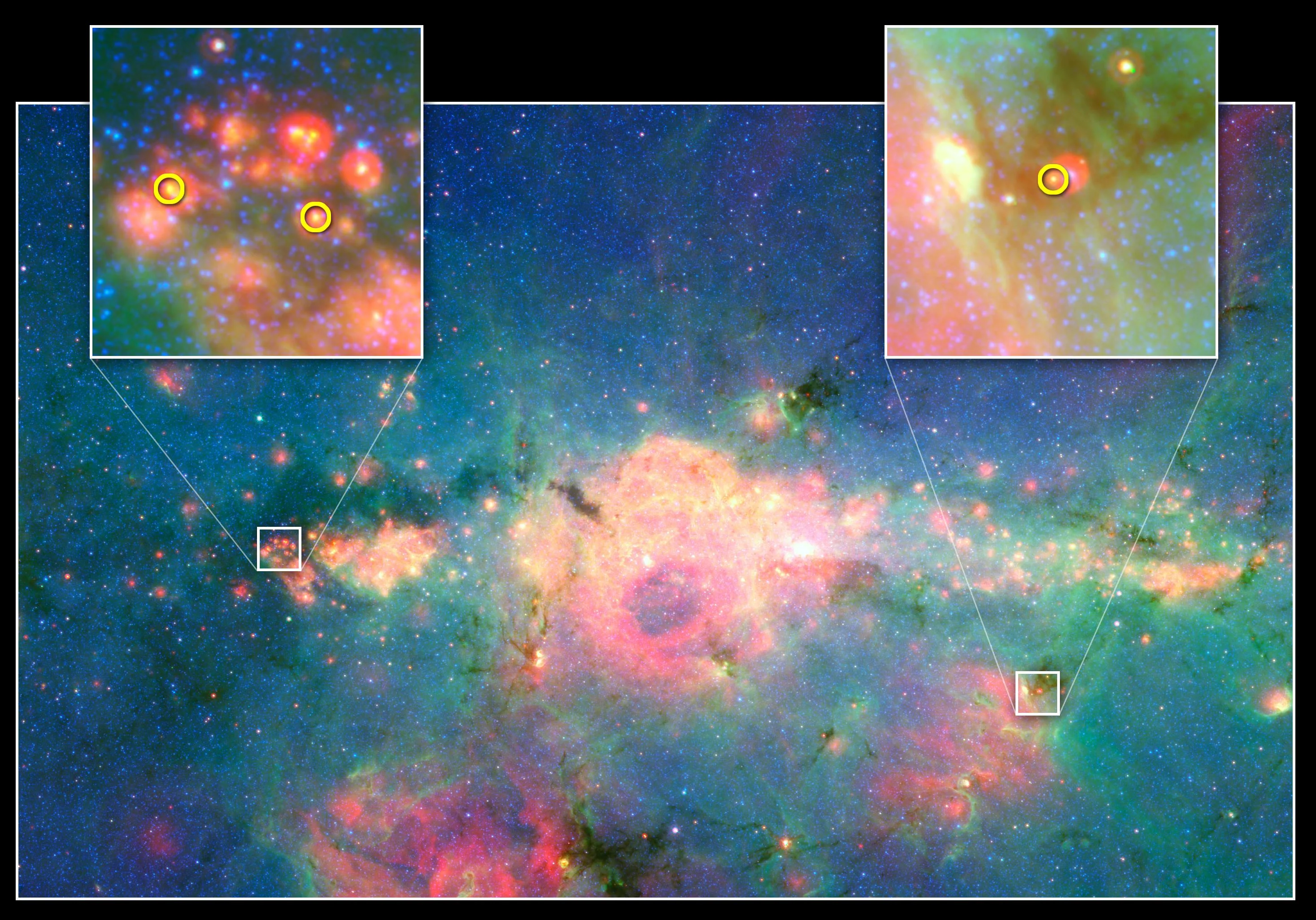 Baby Stars Finally Found in Jumbled Galactic Center