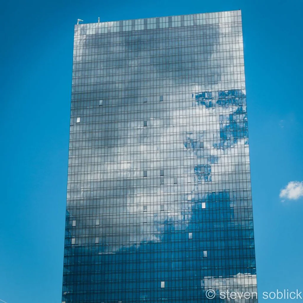 Invisible Skyscraper #skyscraper #glass #reflection #architecture #sky #clouds #summer #fortlee #newjersey #nj
